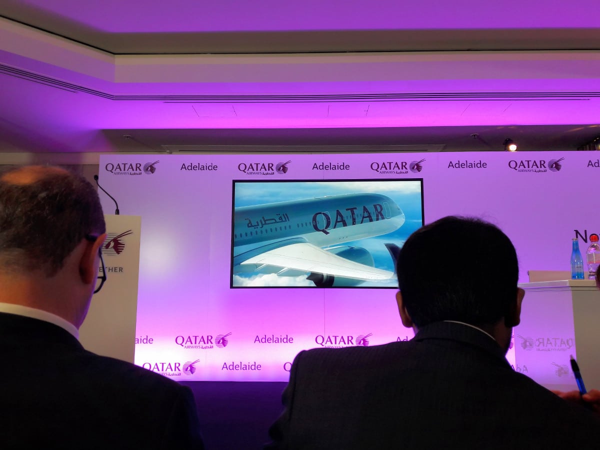 Qatar Airways Pressekonferenz und Gala-Dinner im Intercontinental, Adelaide