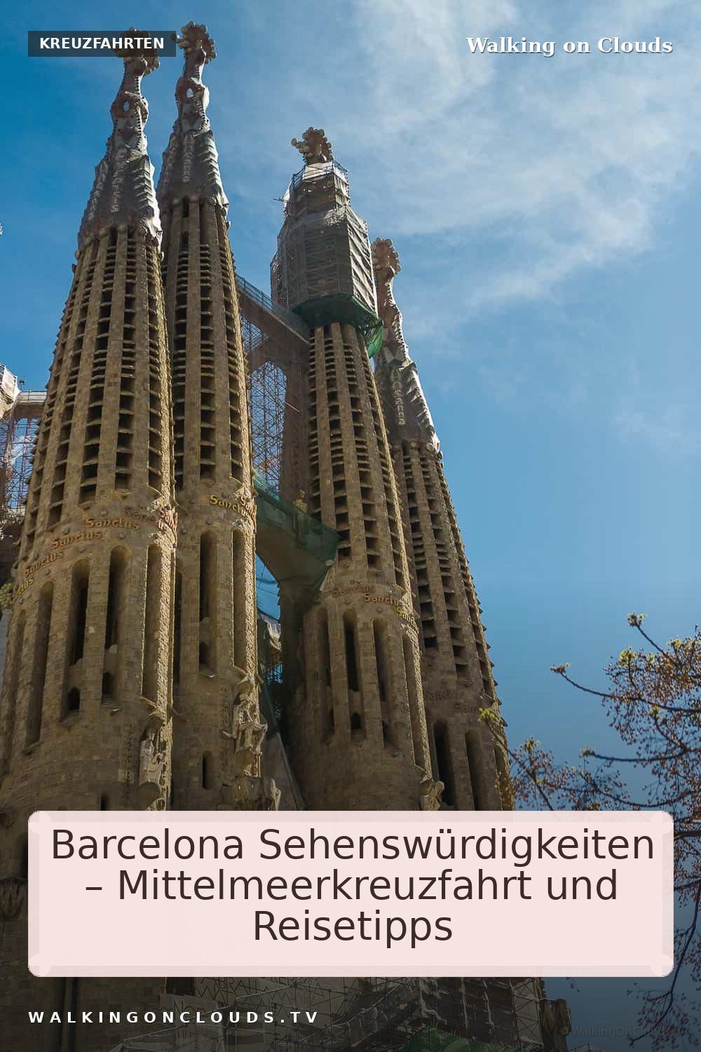 Sehenswürdigkeiten in Barcelona als Kreuzfahrer erleben. Tipps zu Sagrada Familia Kirche, Gaudi Park, Mercat de la Boqueria, Reisetipps, Hafen